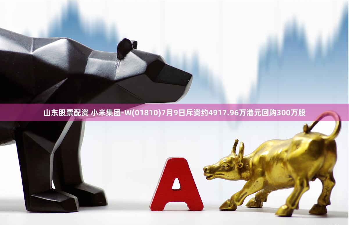 山东股票配资 小米集团-W(01810)7月9日斥资约4917.96万港元回购300万股
