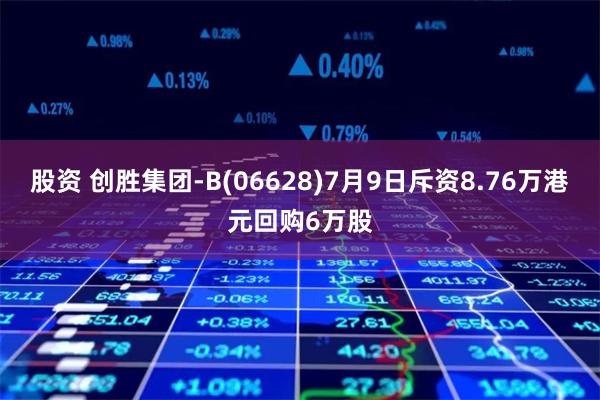 股资 创胜集团-B(06628)7月9日斥资8.76万港元回购6万股